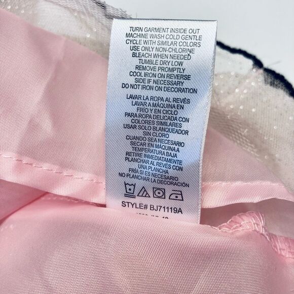 Betsey Johnson Size 2T Girls Party Dress Pink Black Glittery Velvet TULLE - Picture 6 of 6